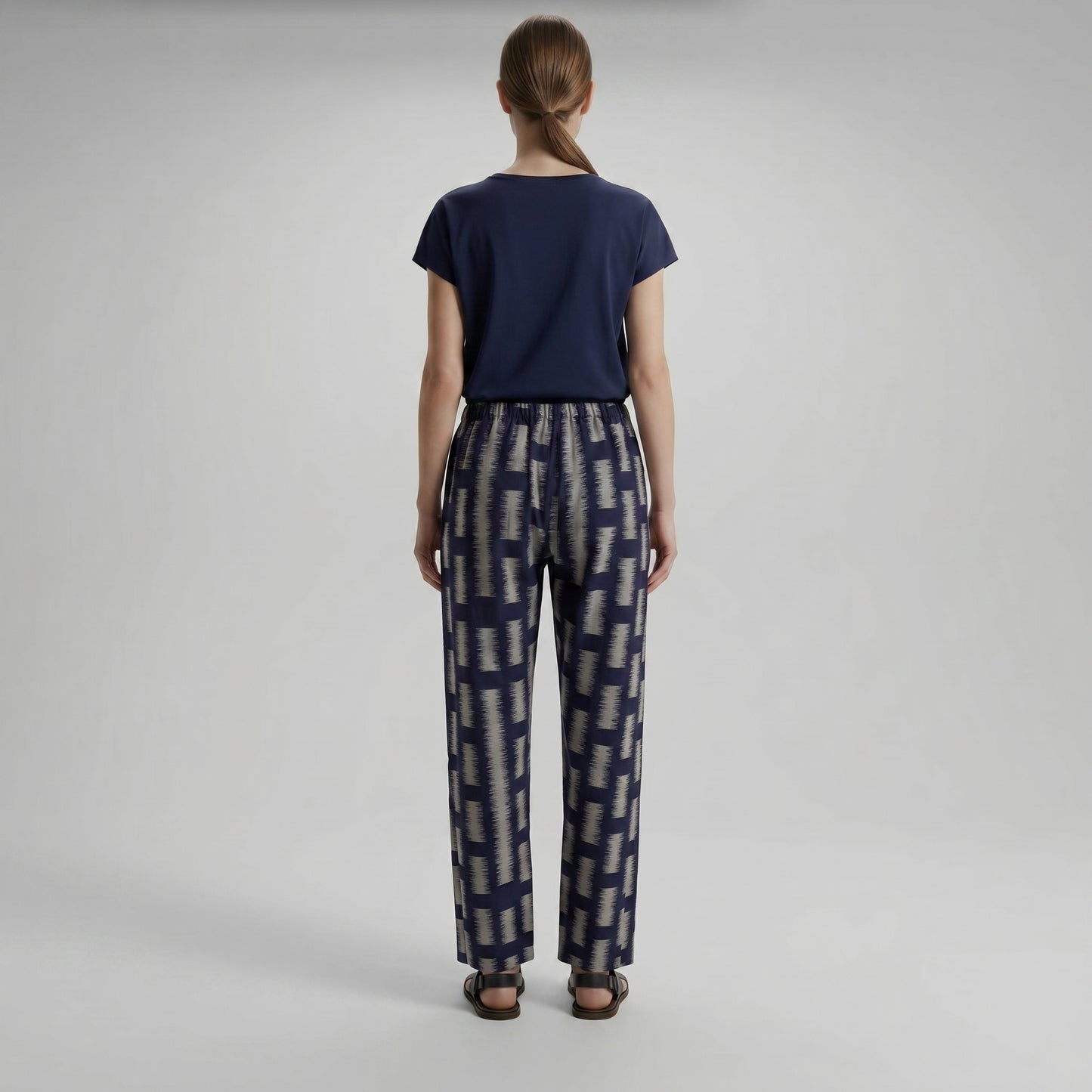 Abstract Print Tapered Trousers