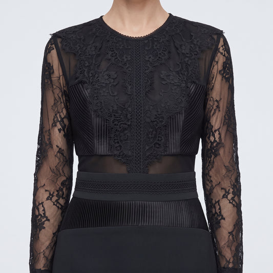 Elegant Black Lace Mini Dress