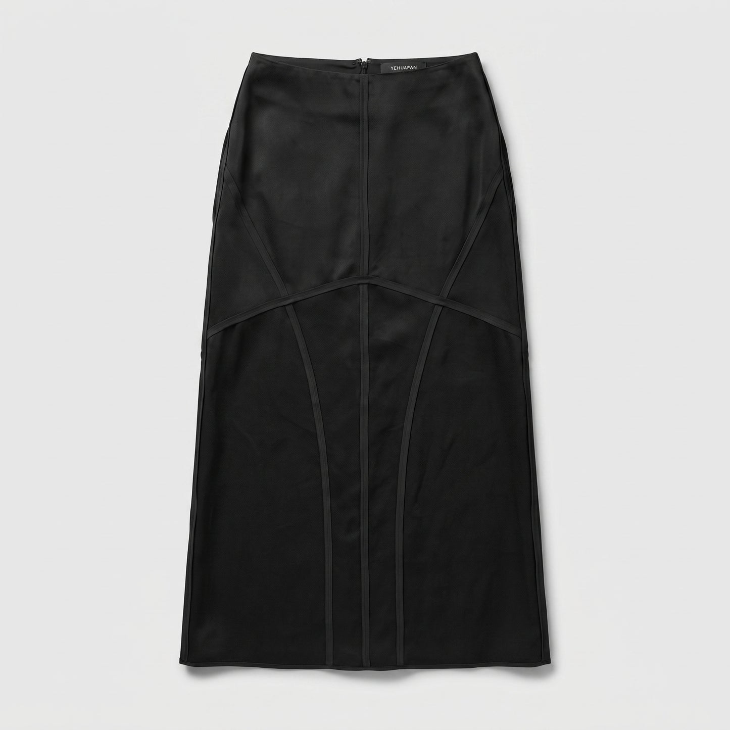 Structured Paneled Midi Skirt