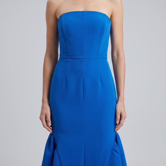 Cobalt Blue Structured Mermaid Gown