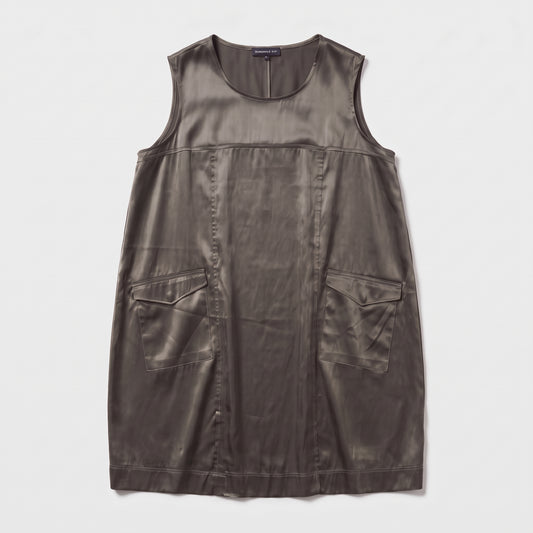 Satin Utility Shift Dress