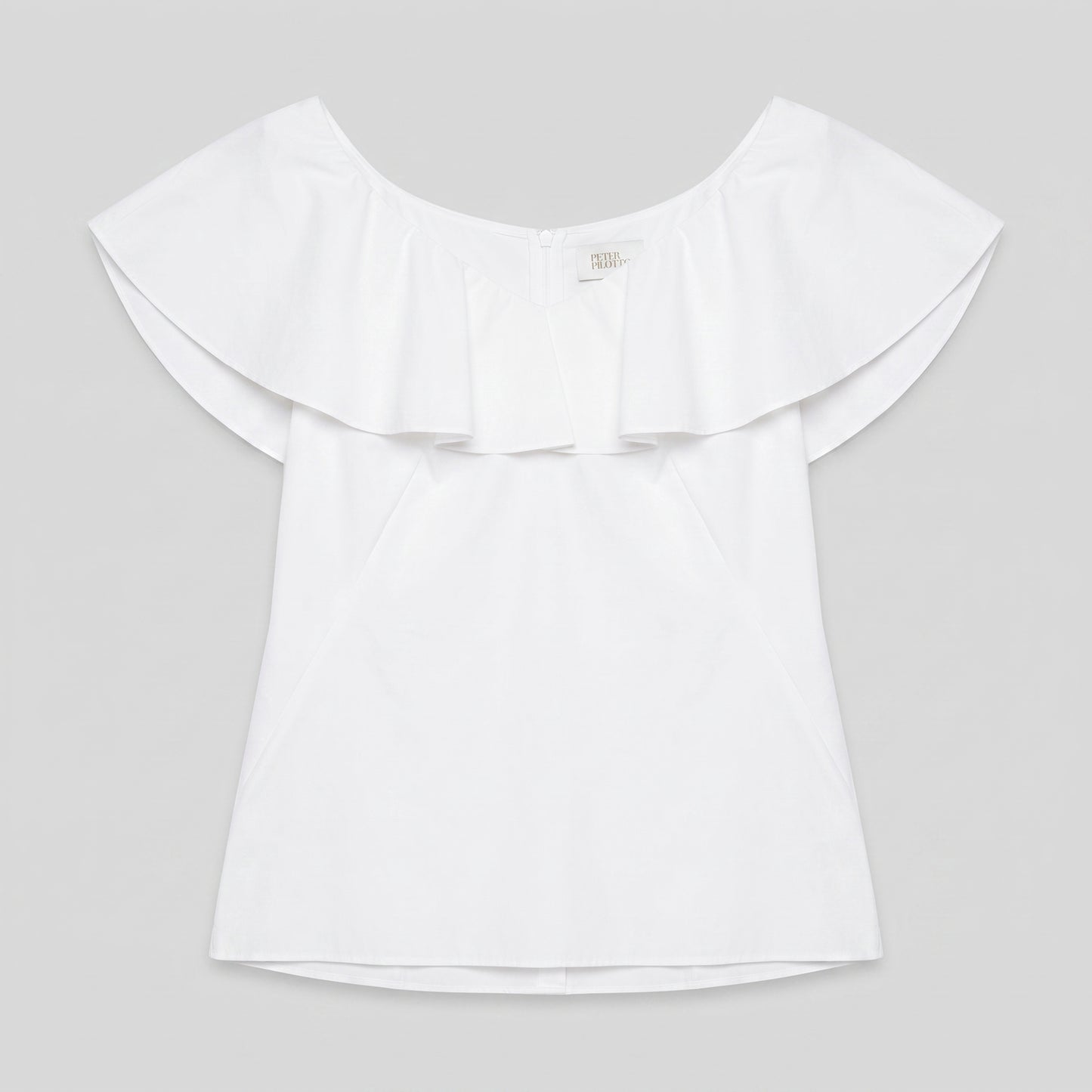 White Off-Shoulder Ruffle Top