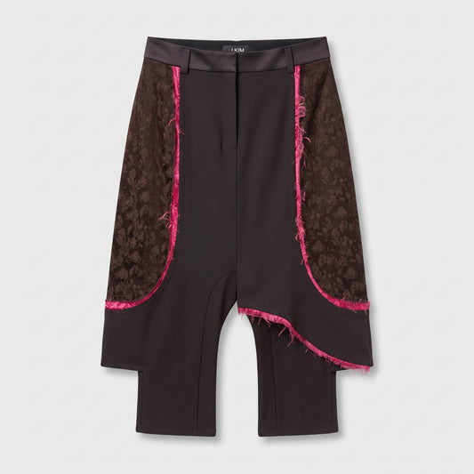 Paneled Tailored Cropped Trousers