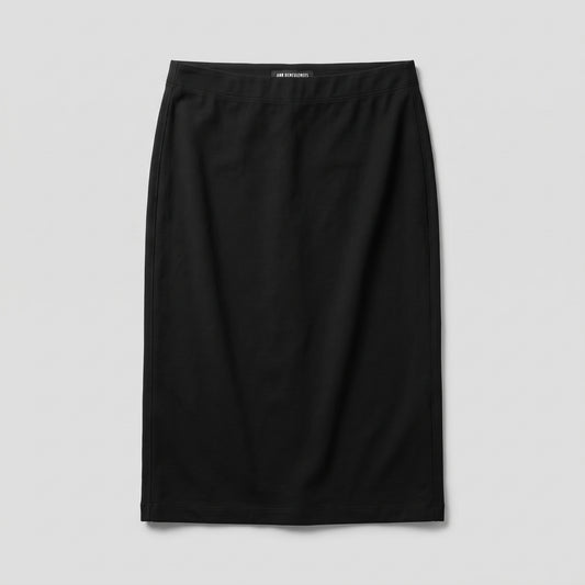Minimalist Black Midi Skirt