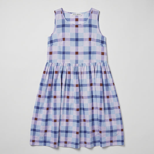 Sleeveless Plaid Cotton Dress