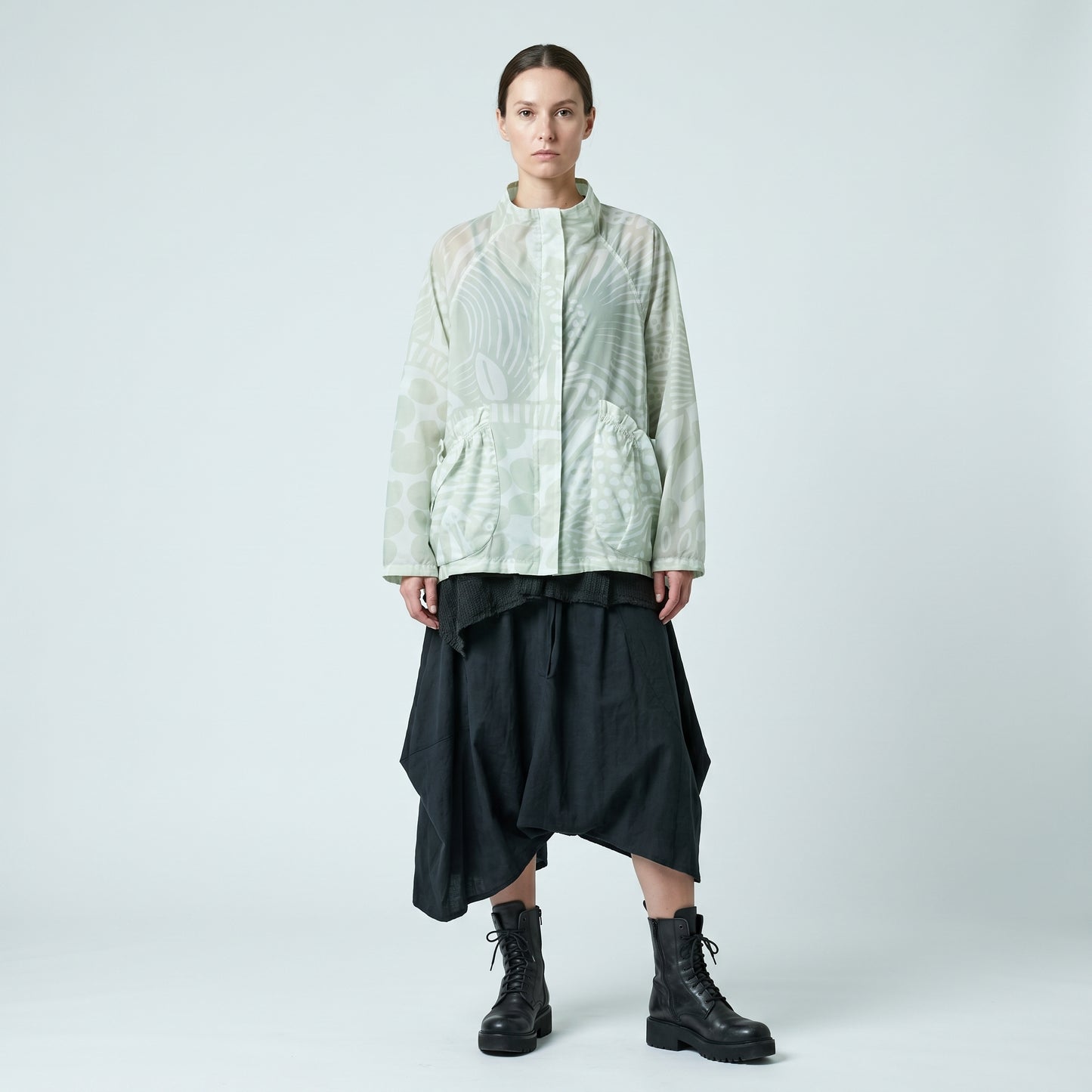 Abstract Print Lightweight Jacket