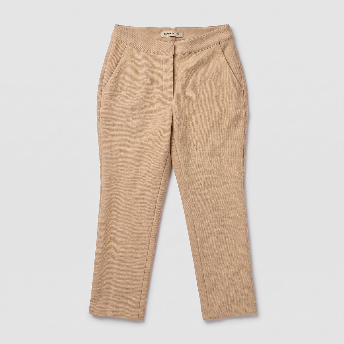 Tailored Beige Cropped Trousers