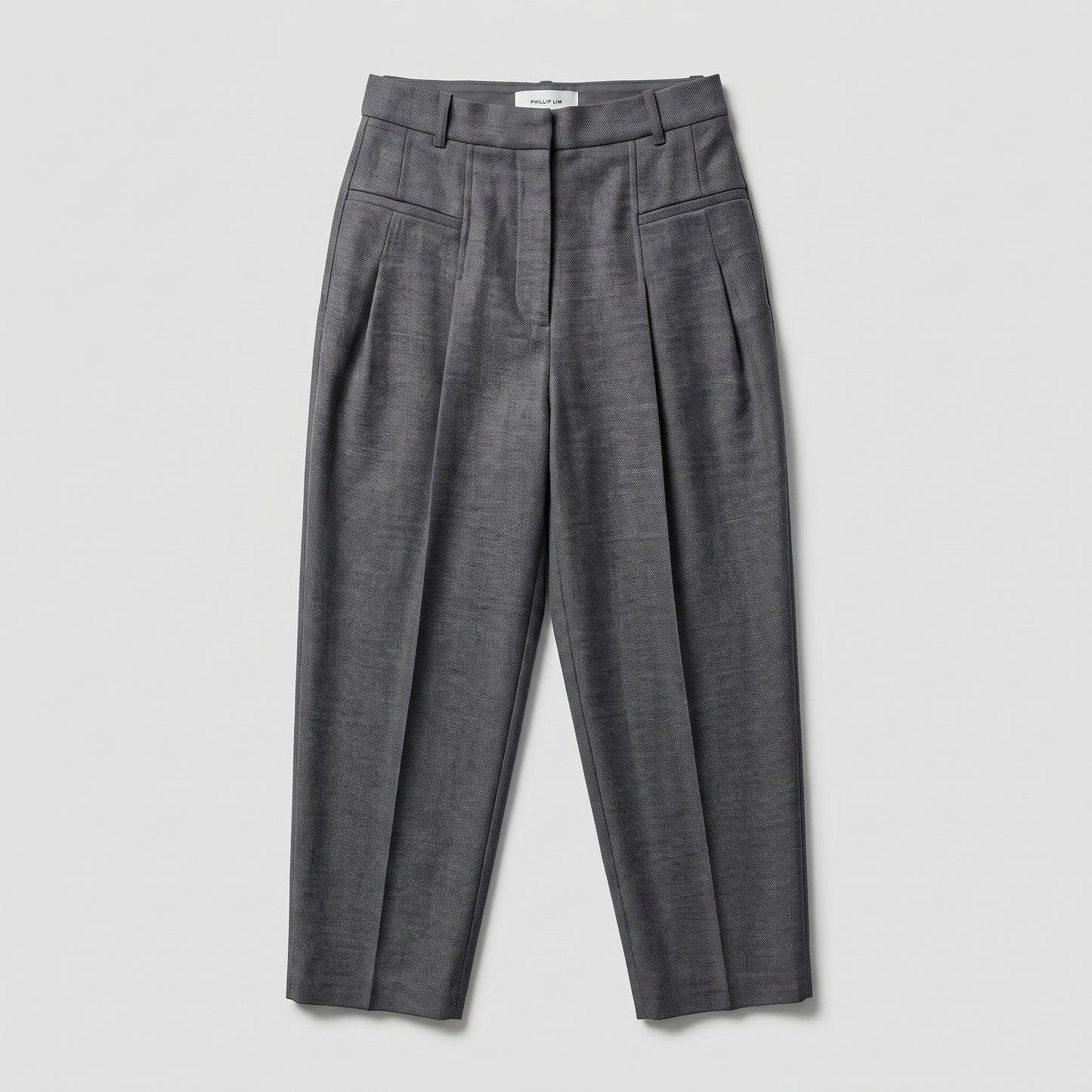 Tailored High-Rise Grey Trousers