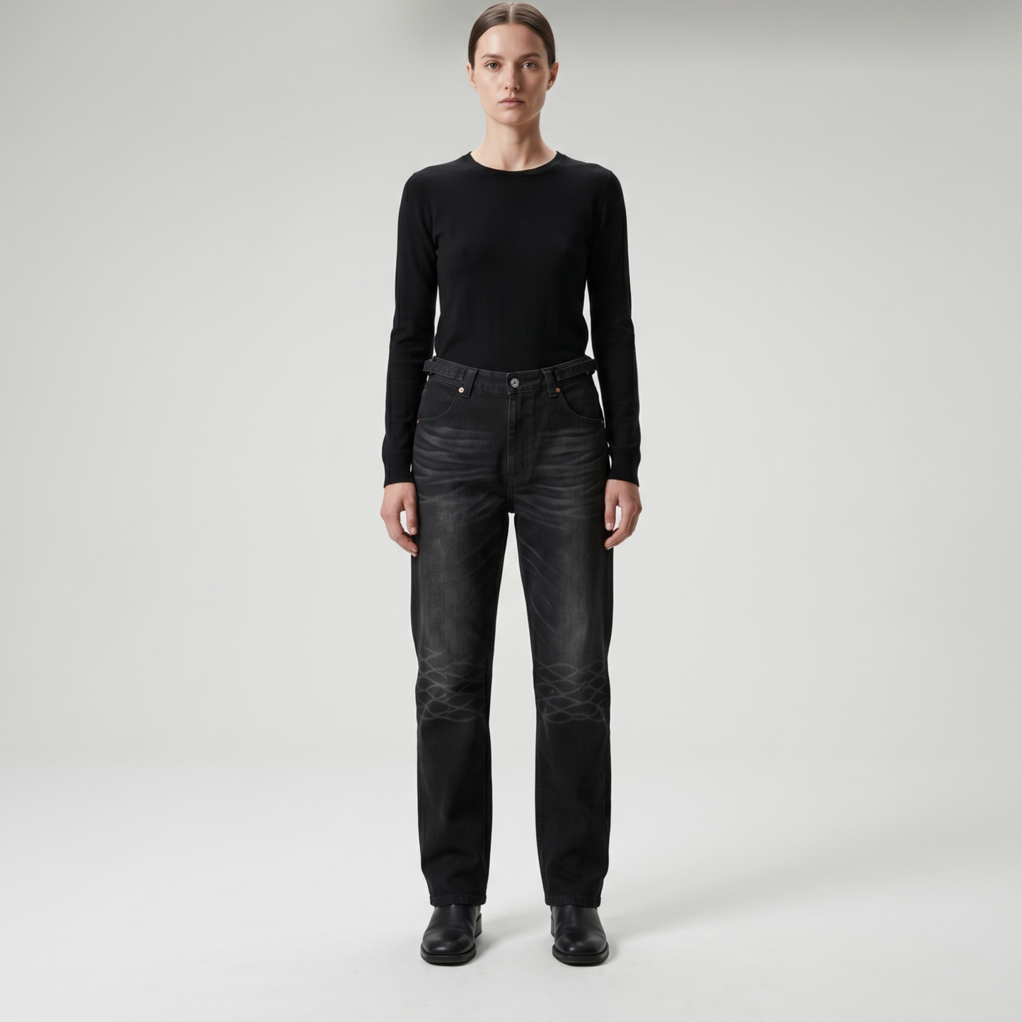 Premium Washed Black Denim Jeans