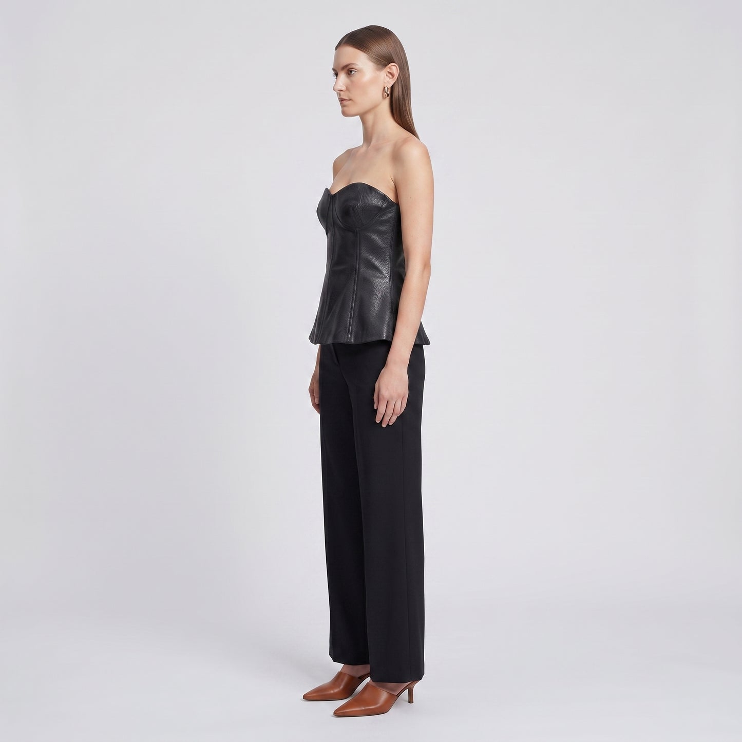 Structured Leather Corset Top
