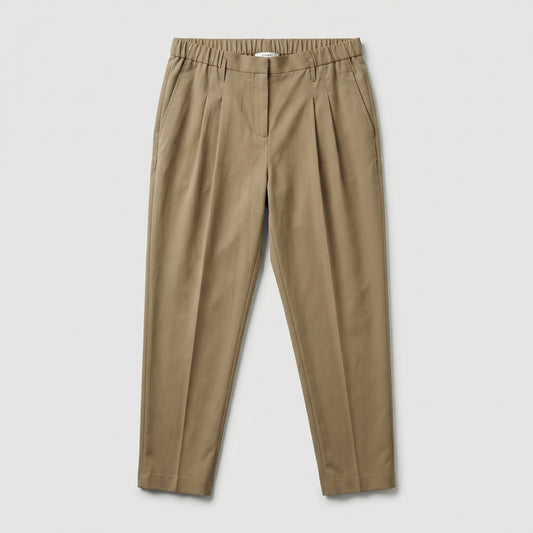 Tailored KAKI Pleated Trousers