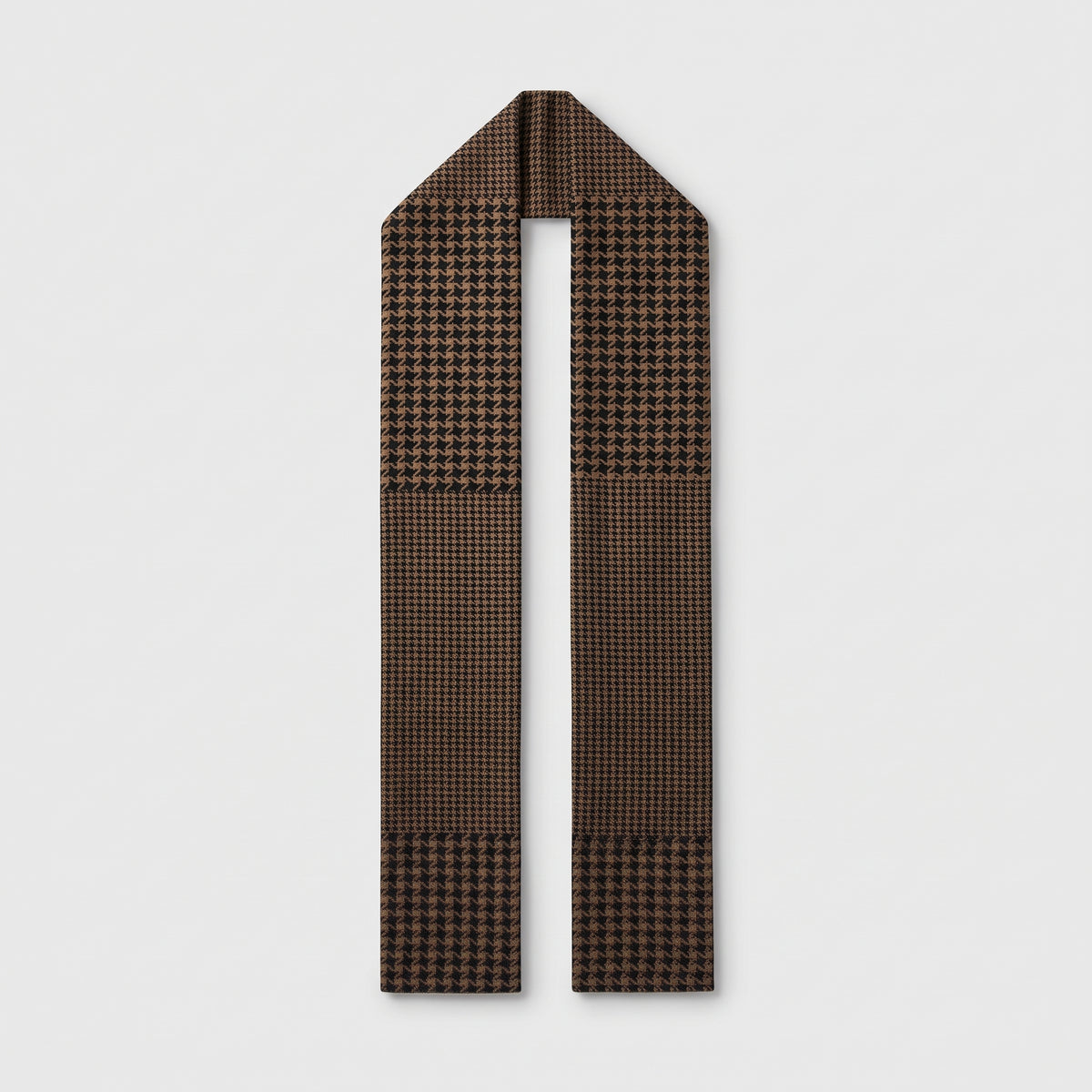 Houndstooth Patchwork Knit Scarf