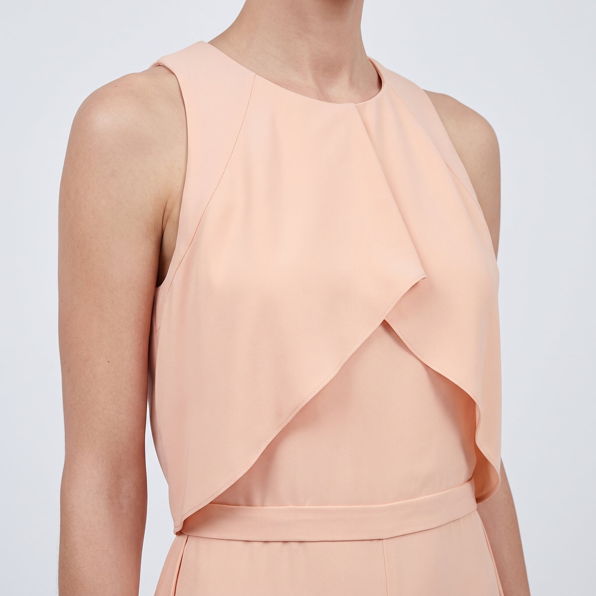Sleeveless Drape Front Jumpsuit