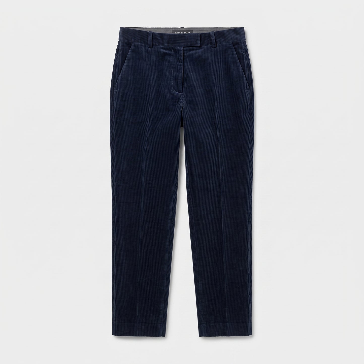 Navy Corduroy Tailored Trousers