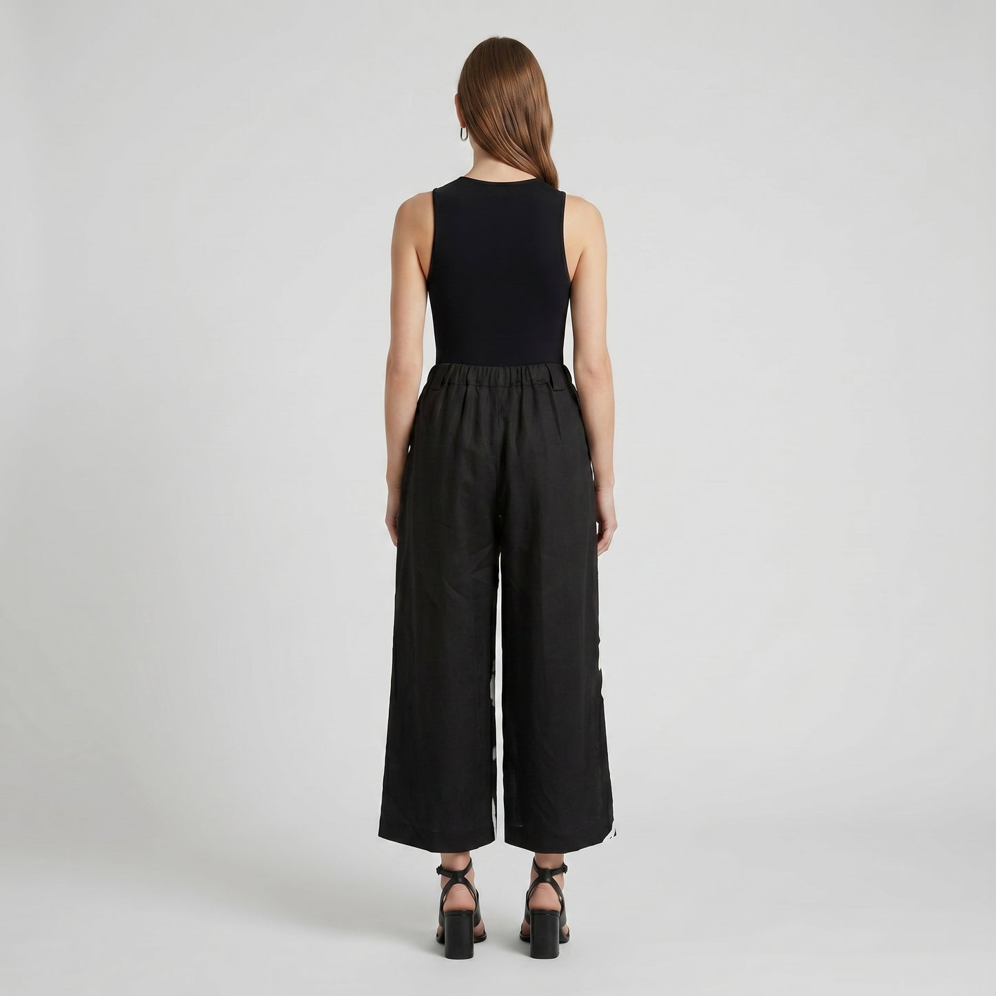 Abstract Print Wide Leg Trousers