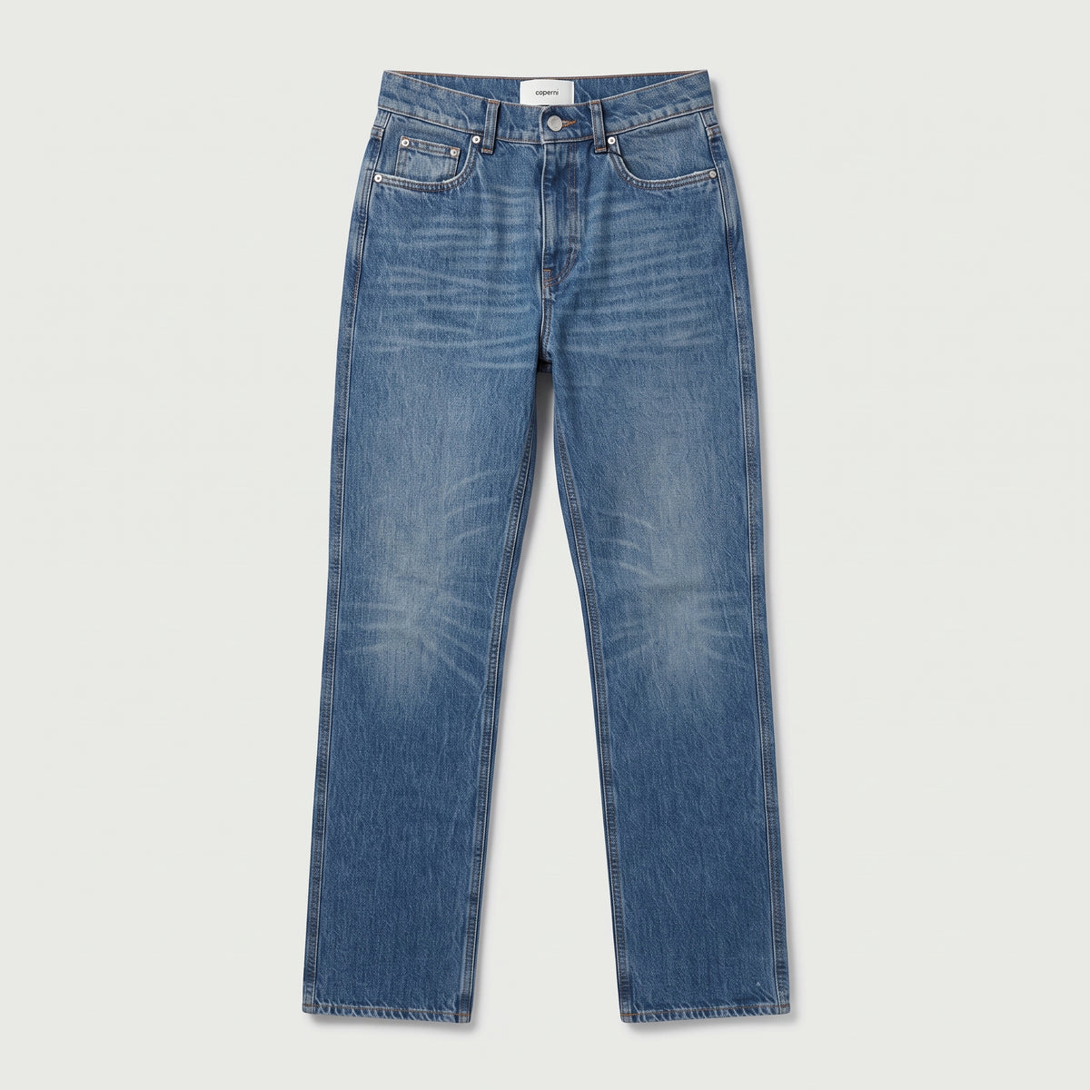 Classic Mid-Wash Straight Jeans