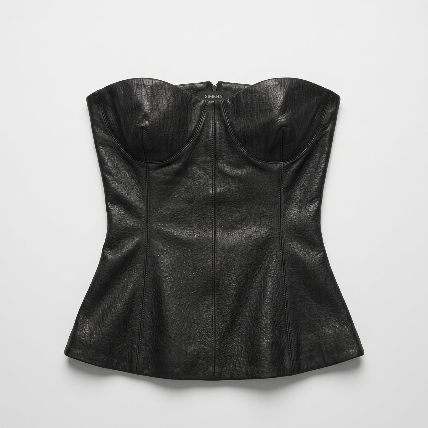 Structured Leather Corset Top
