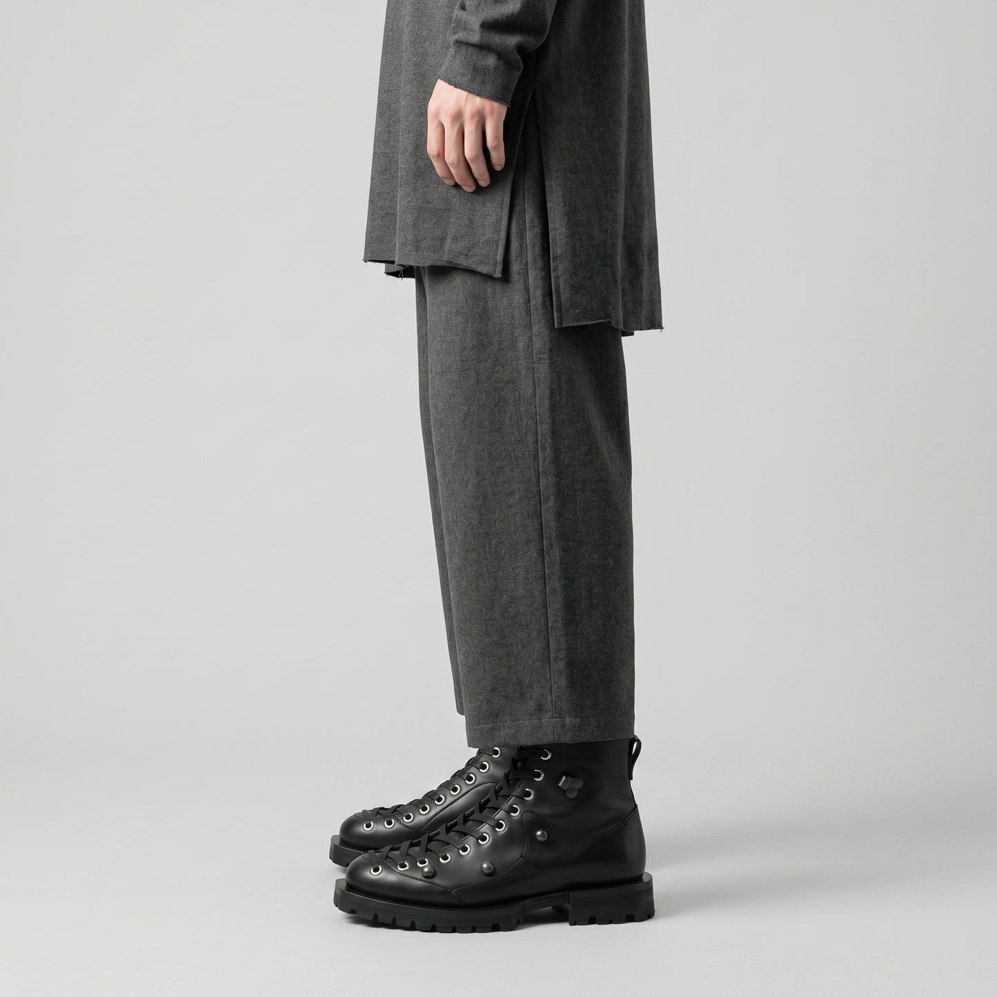 Chunky Leather Lug Sole Boots