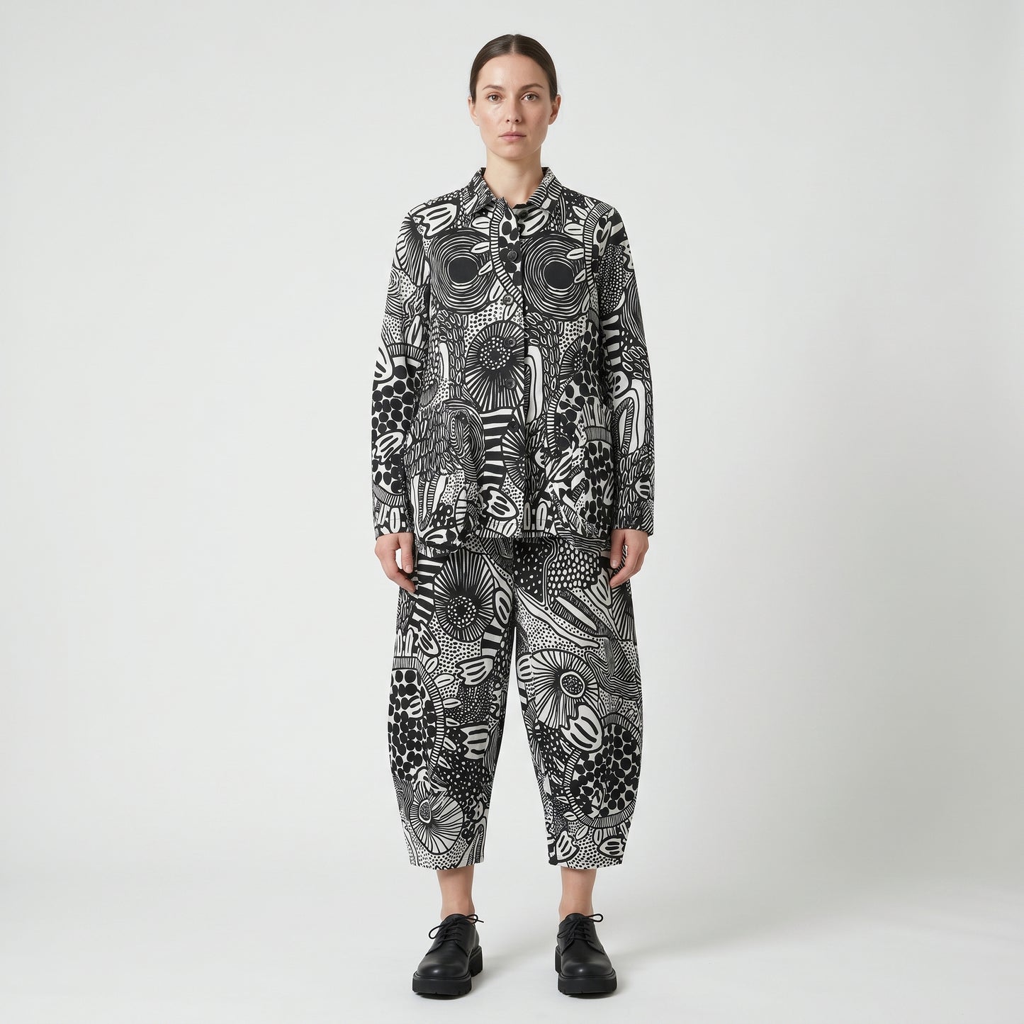 Monochrome Graphic Print Jacket