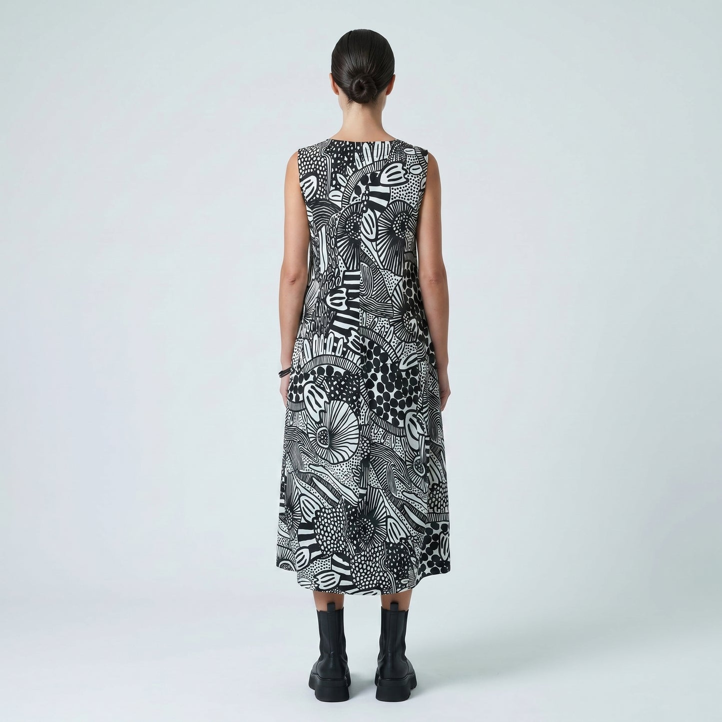 Abstract Graphic Sleeveless Dress