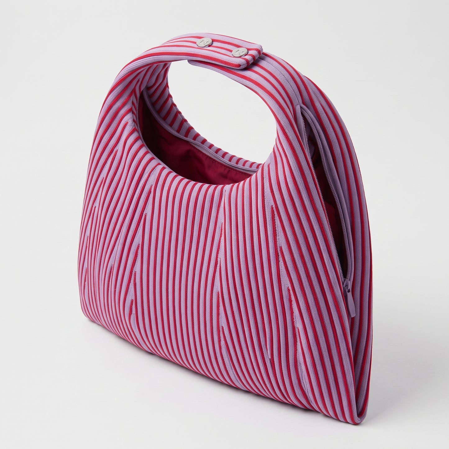 Striped Ribbed Knit Collar
