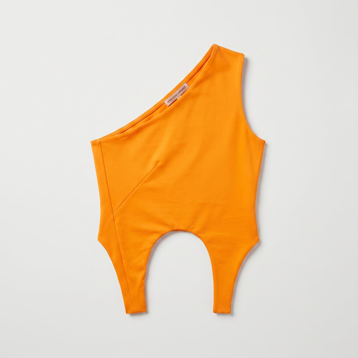 Asymmetric Vibrant Orange Crop Top