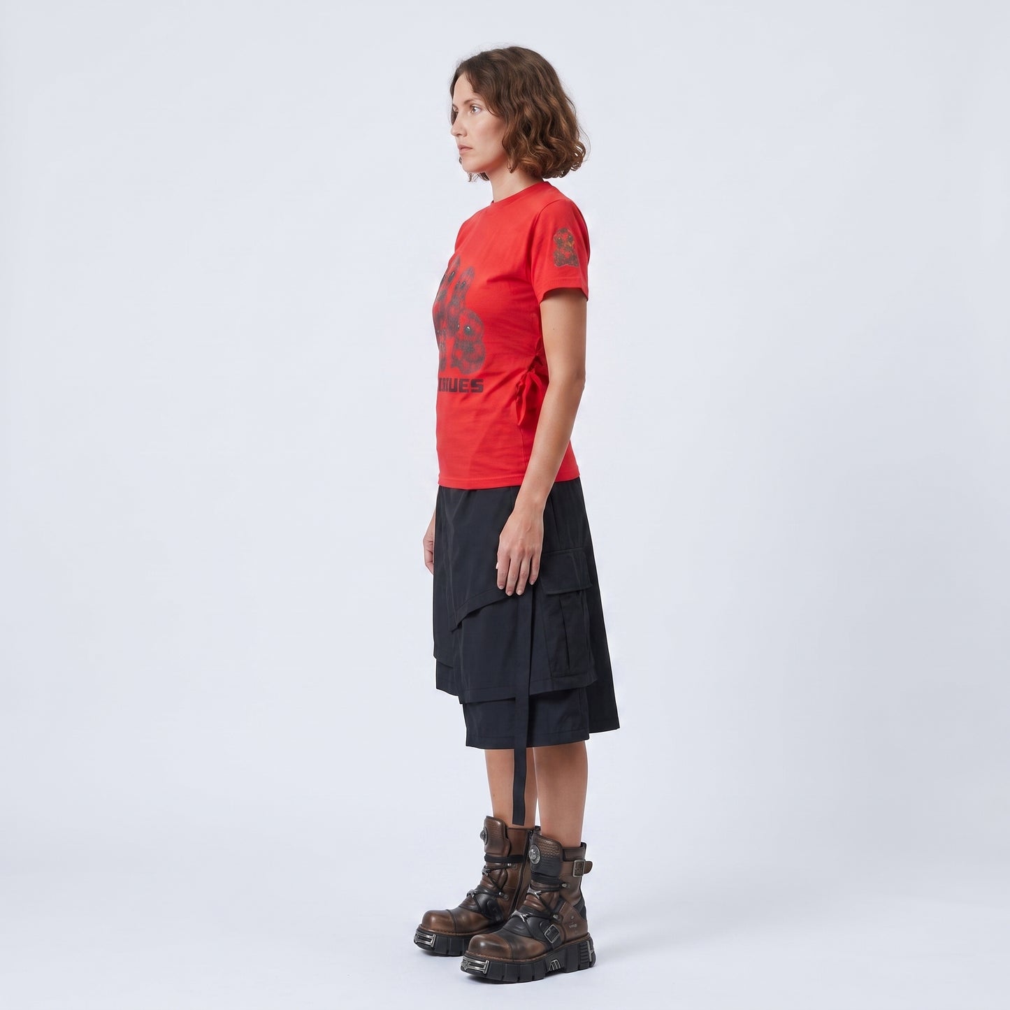 Red Graphic Cotton T-Shirt