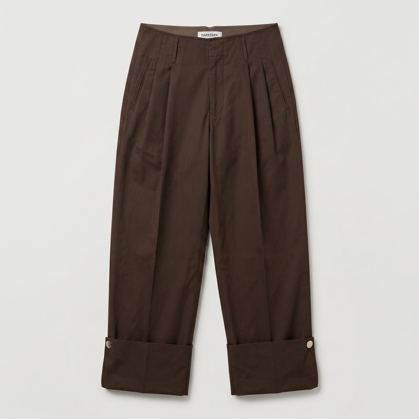Tailored High-Waisted Cuffed Trousers