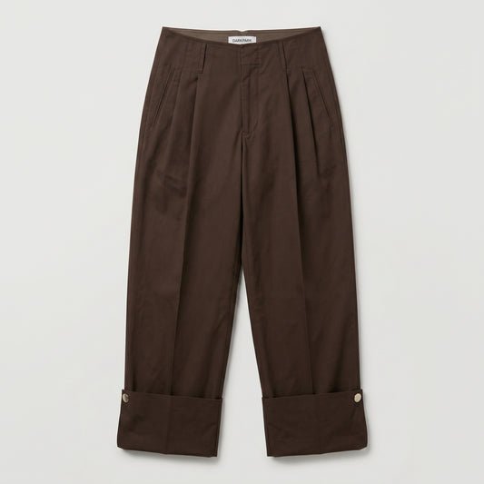 Tailored High-Waisted Cuffed Trousers