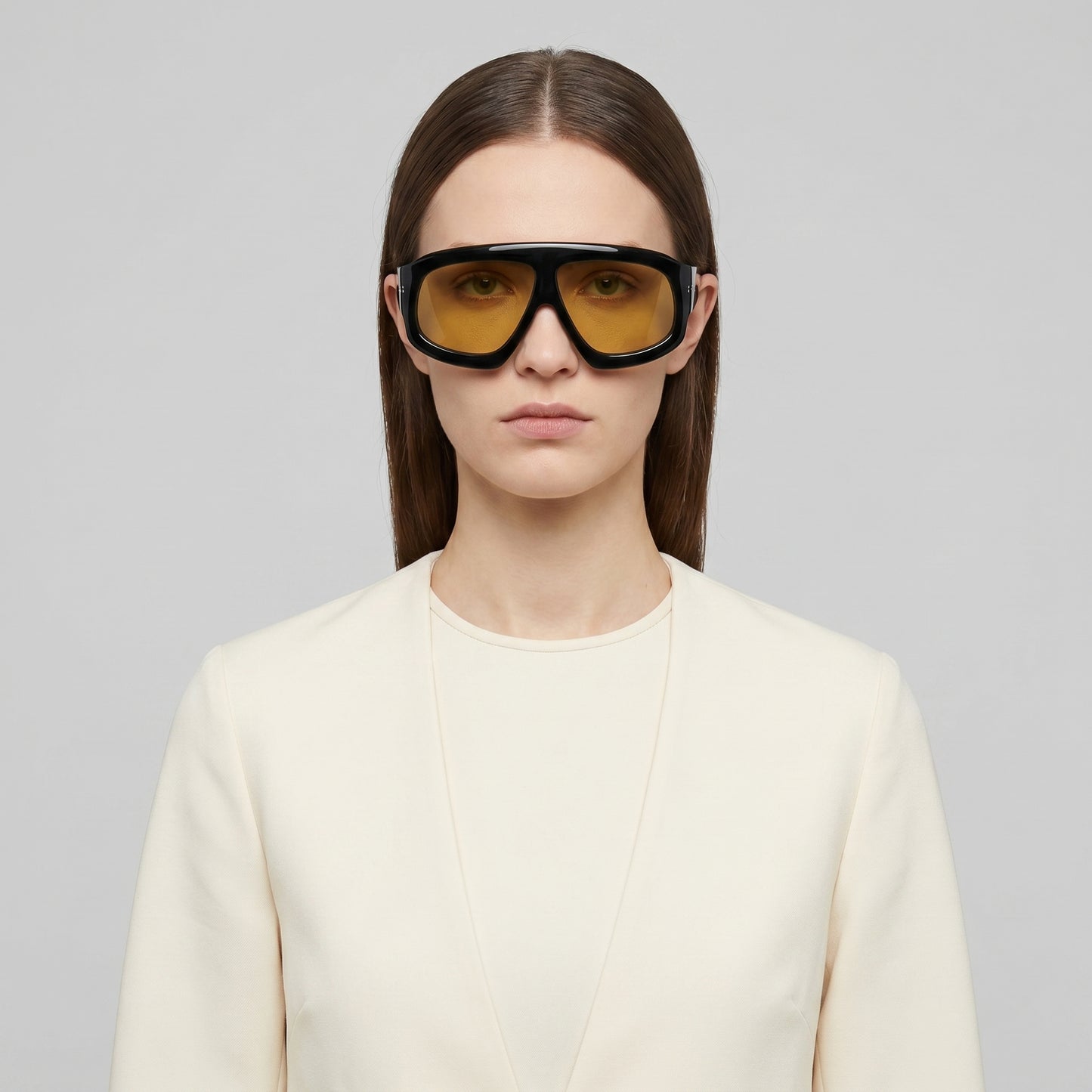 Oversized Yellow Tinted Sunglasses