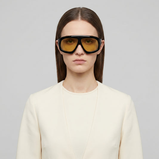 Oversized Yellow Tinted Sunglasses
