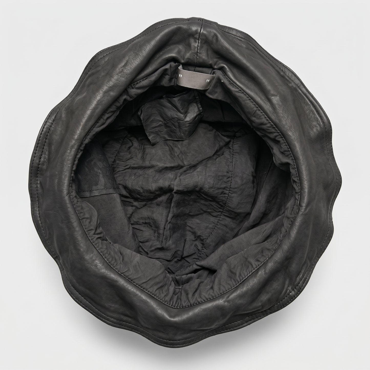 Sculptural Leather Bucket Hat