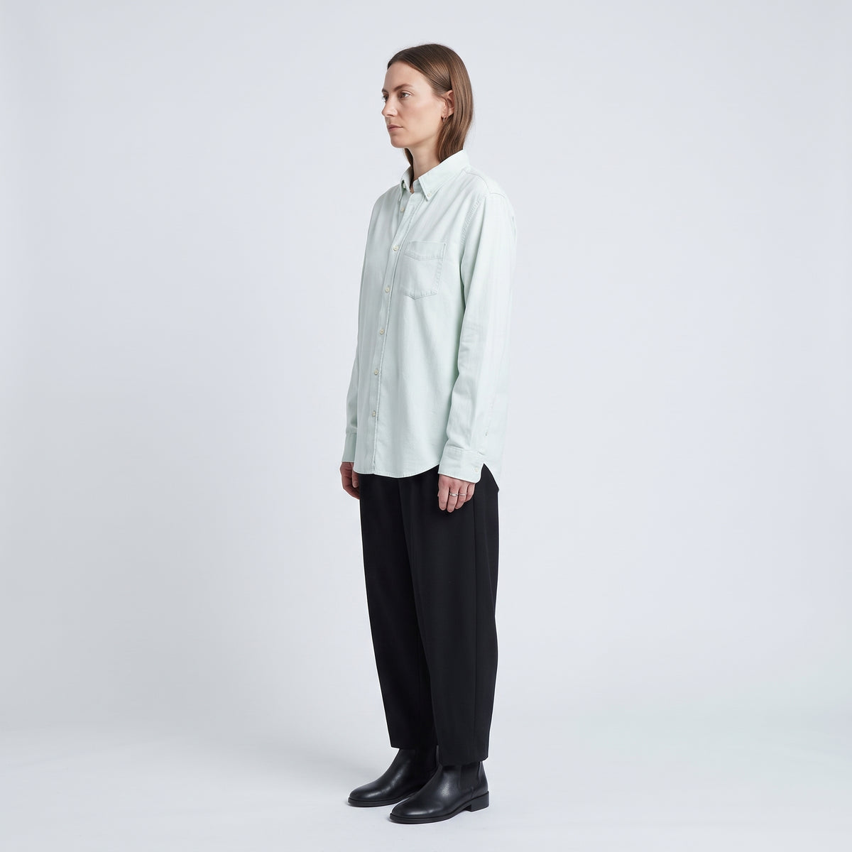 Lightwash Denim Button Down Shirt