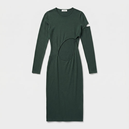 Cut-Out Detail Knit Dress