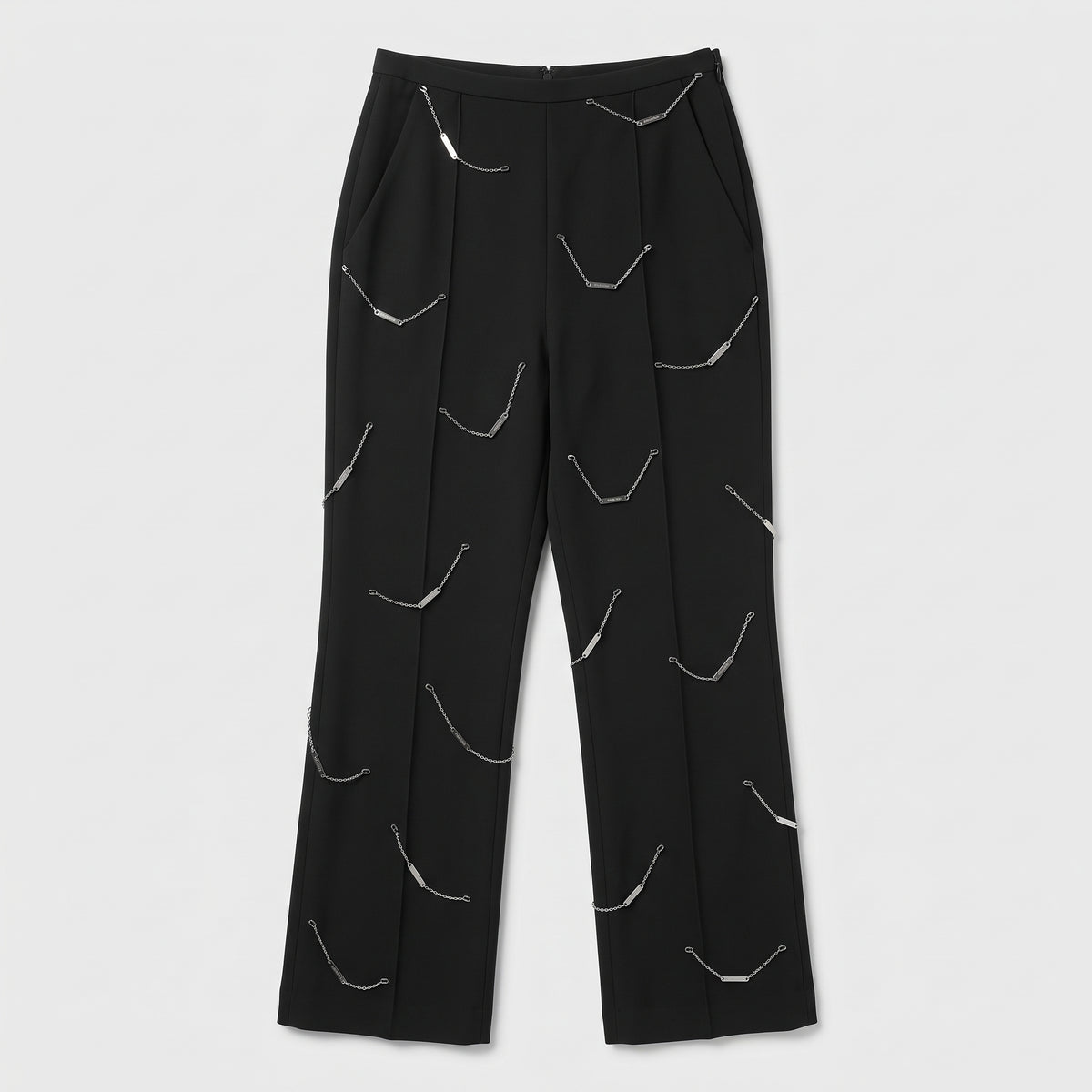 Chain Embellished Tailored Trousers