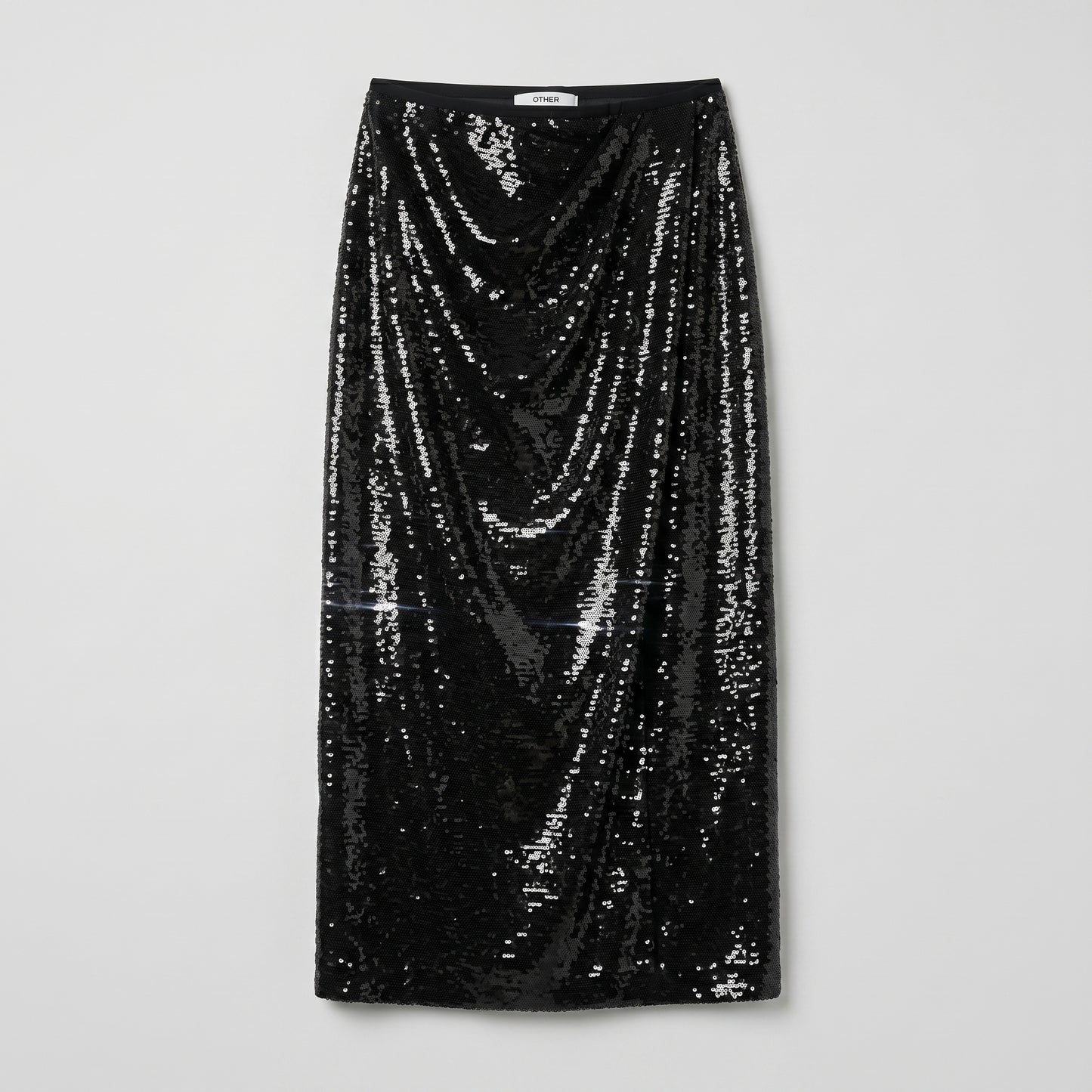 Black Sequined floor len Skirt