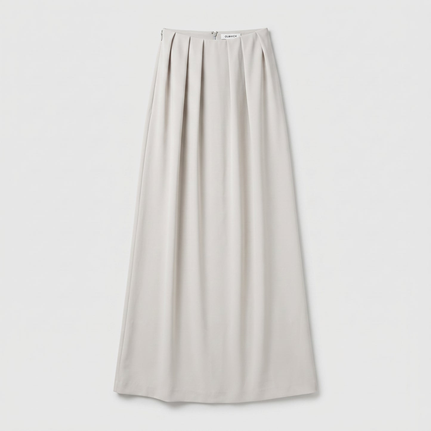 Pleated High-Waisted Maxi Skirt