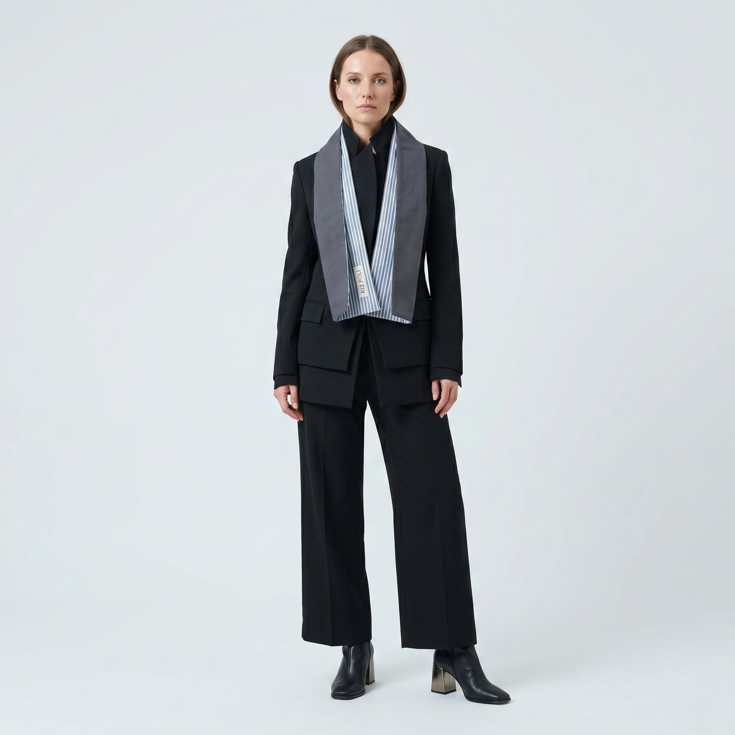 Reversible Striped Minimalist Scarf
