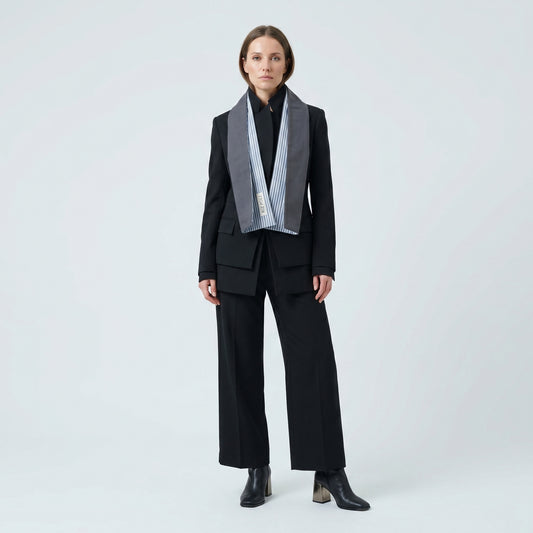 Reversible Striped Minimalist Scarf
