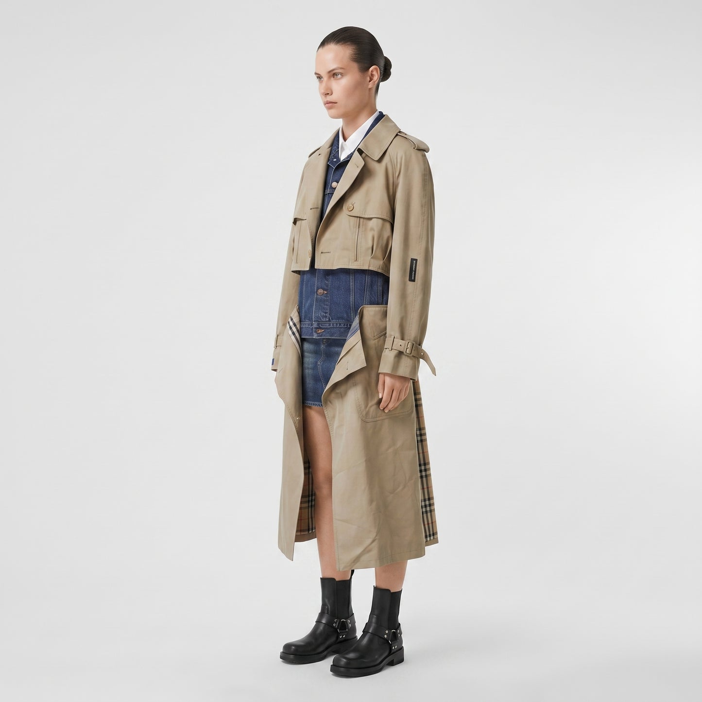 Hybrid Denim Trench Coat