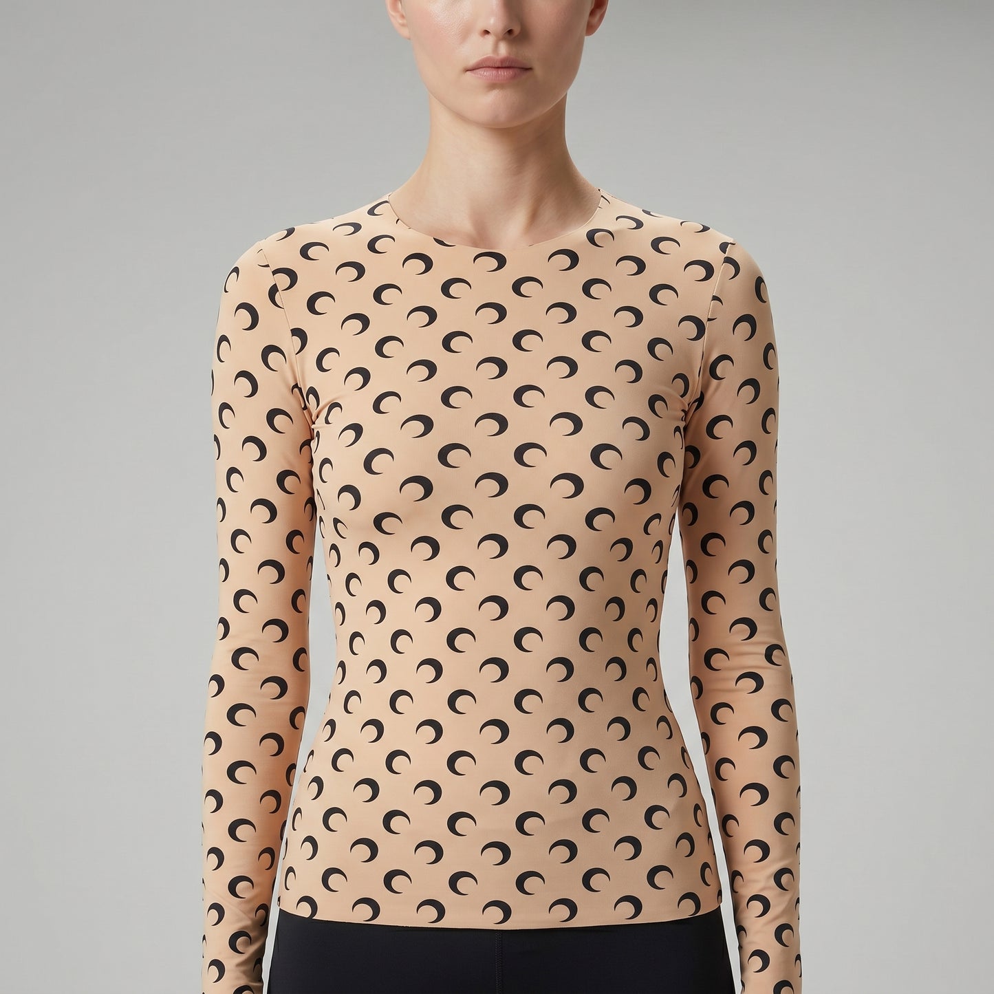 Moon Print Long Sleeve Top