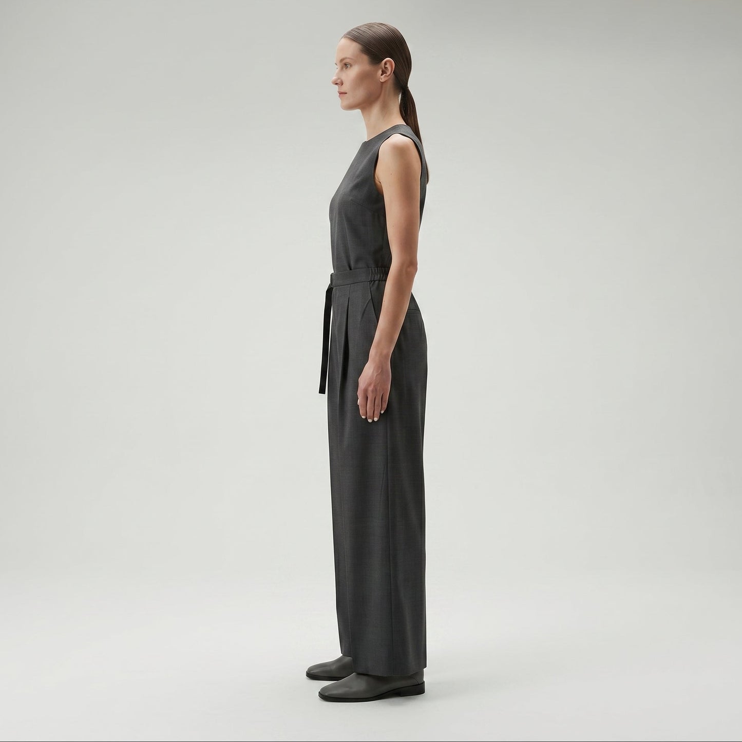 Tailored High-Waisted Wide Trousers