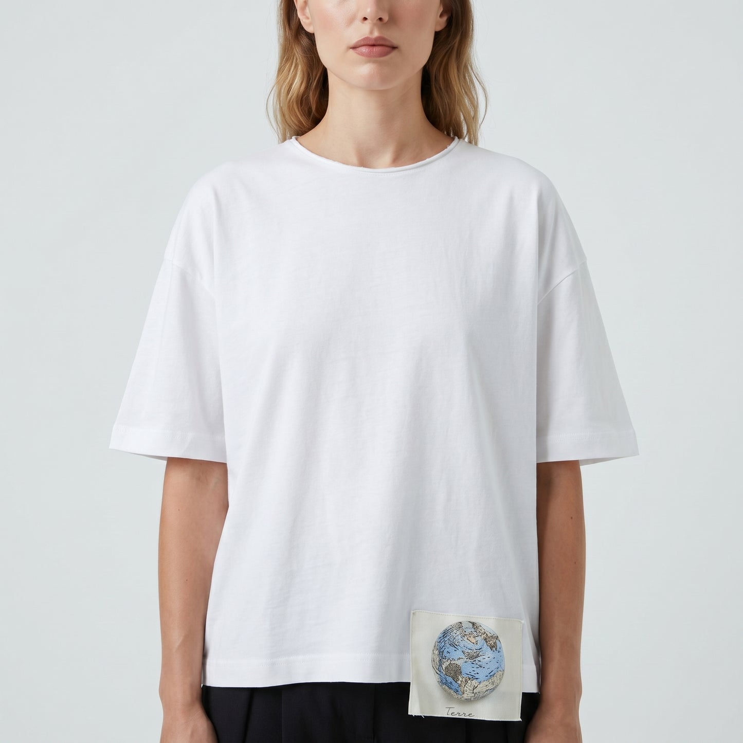 Globe Patch White T-Shirt