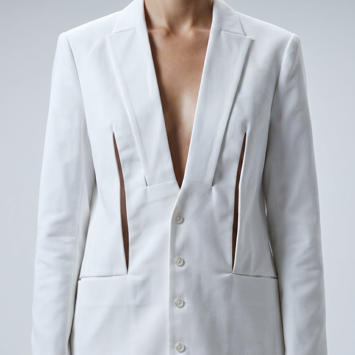 Tailored White Statement Blazer