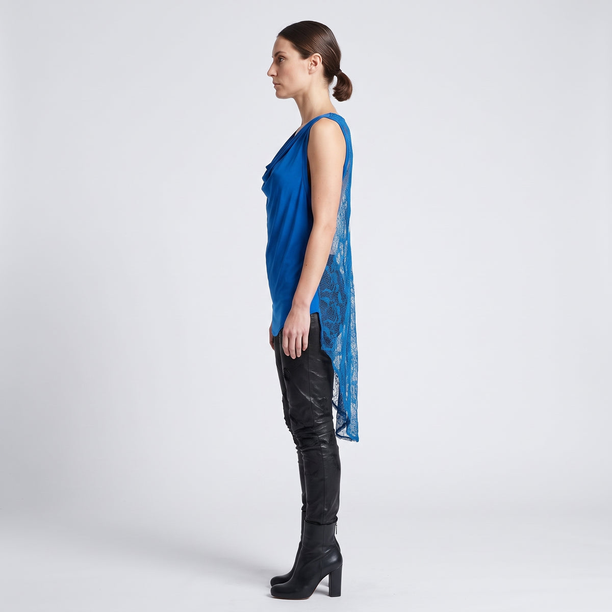 Cobalt Blue Lace Panel Tank