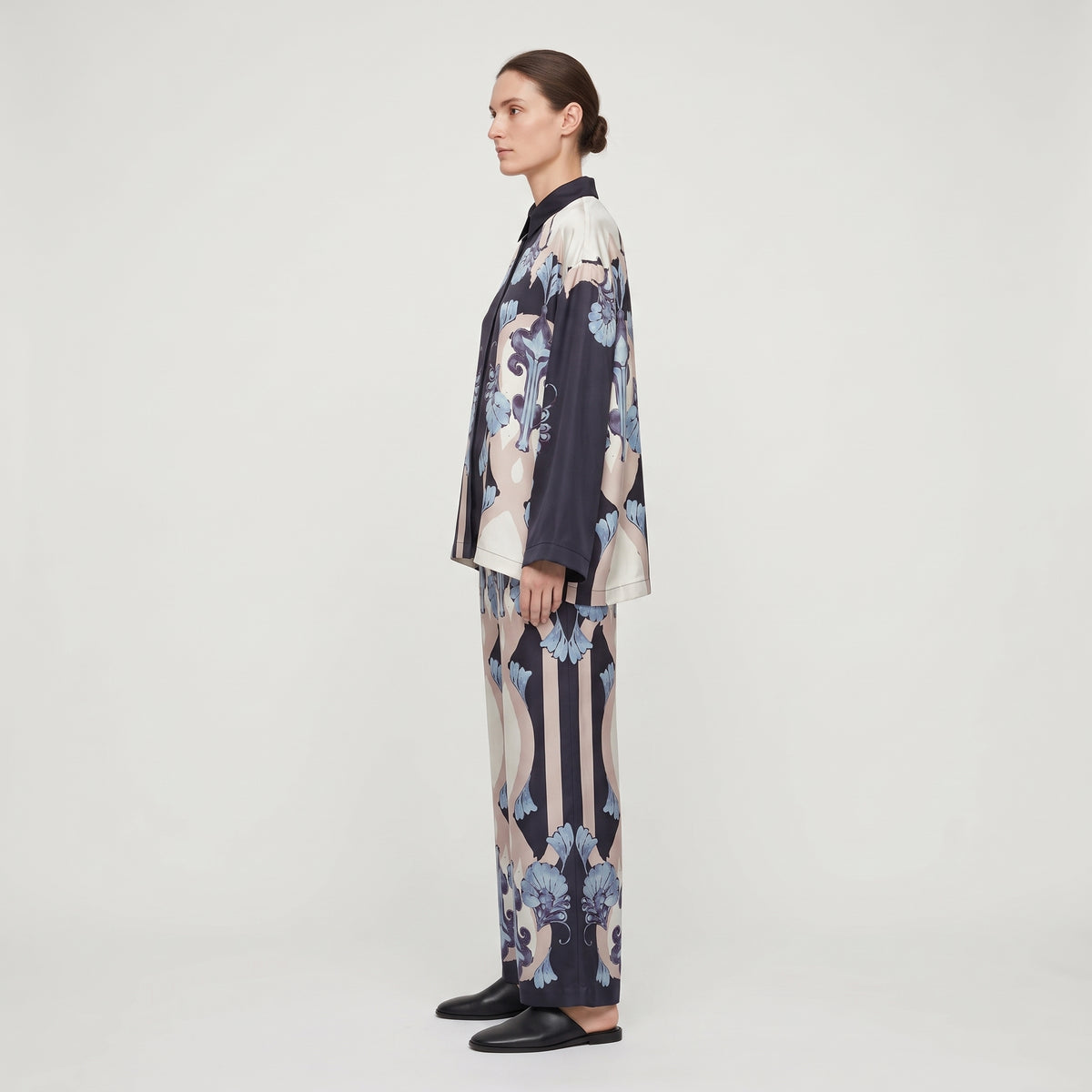 Abstract Print Oversized Shirt
