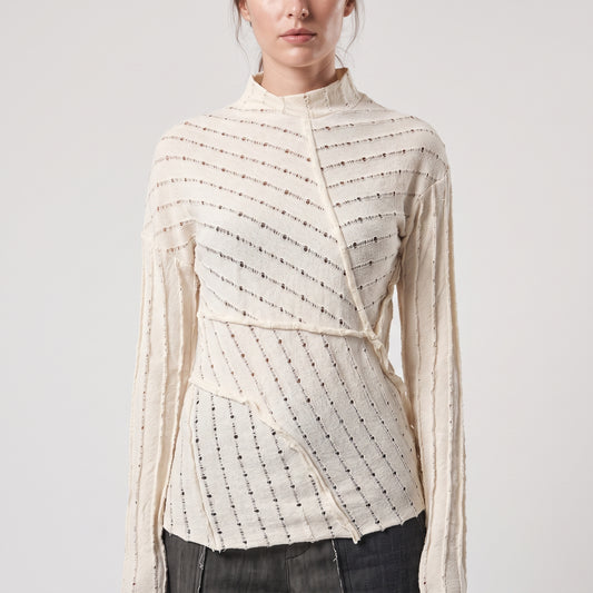 Textured Mock Neck Long Sleeve