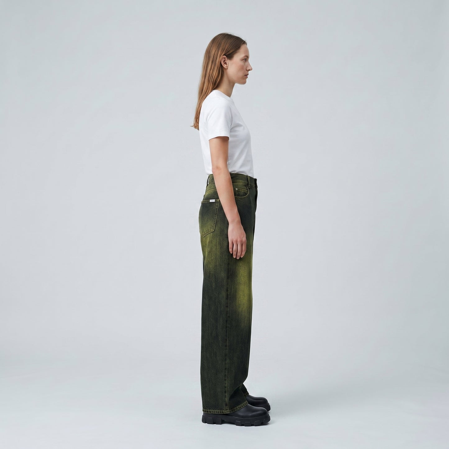 Acid Wash Wide Leg Jeans