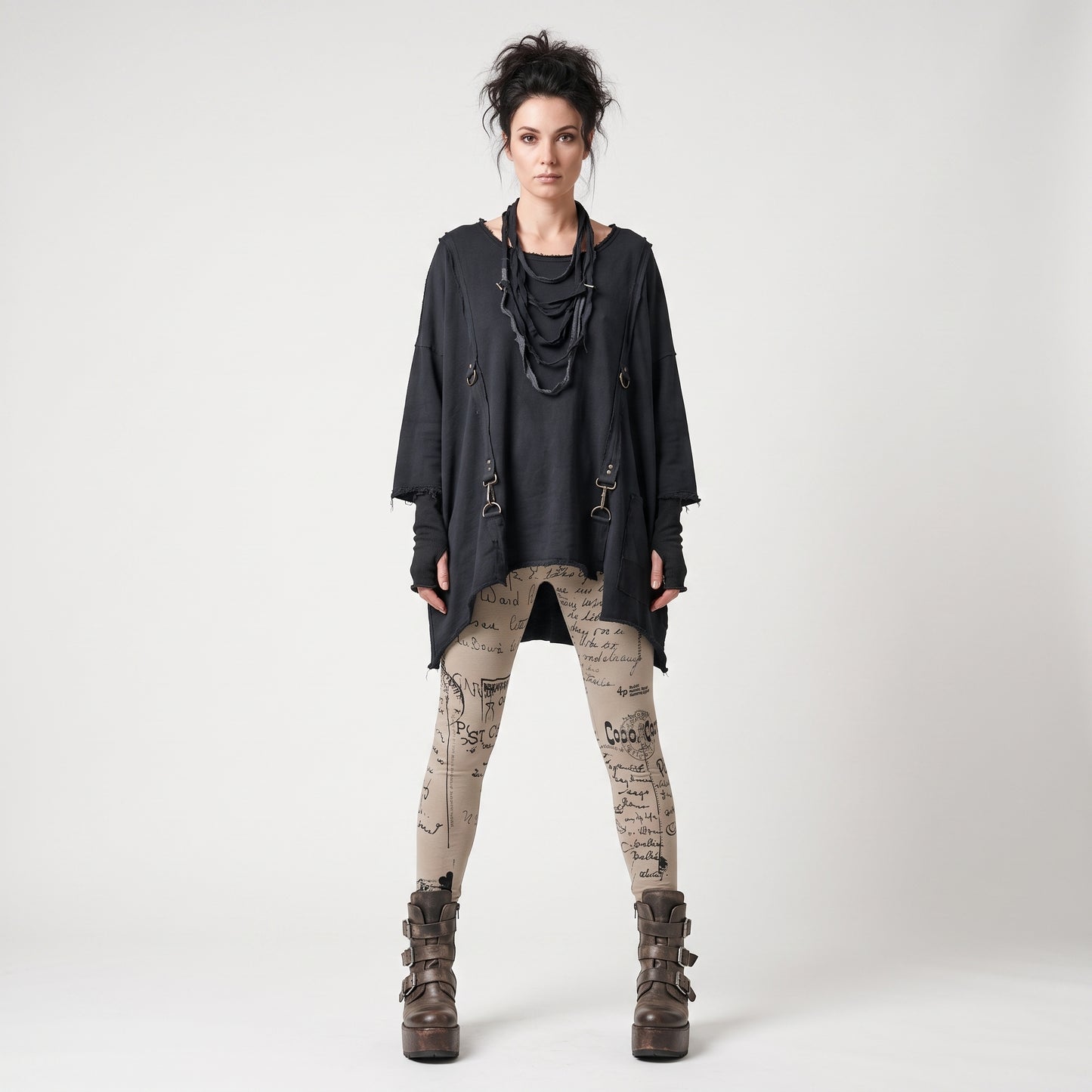 Graphic Print Stretchy Leggings