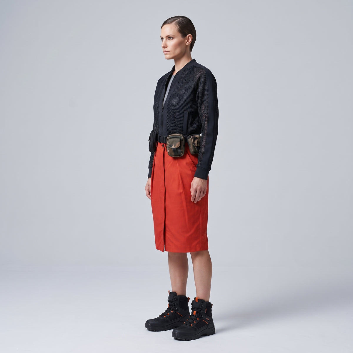 Tailored Wrap Front Mini Skirt